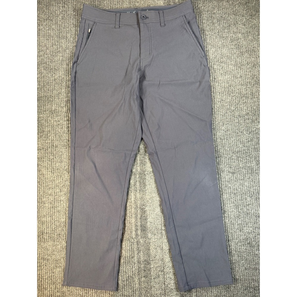 Weatherproof Vintage Mens Regular Taper Pants 32x30 Gray Stretch Travel Chino